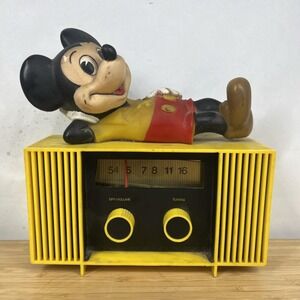 Vintage Disney 1960S Mickey Mouse Hi-Fi AM Radio Tabletop 9V Concept 2000 Untest